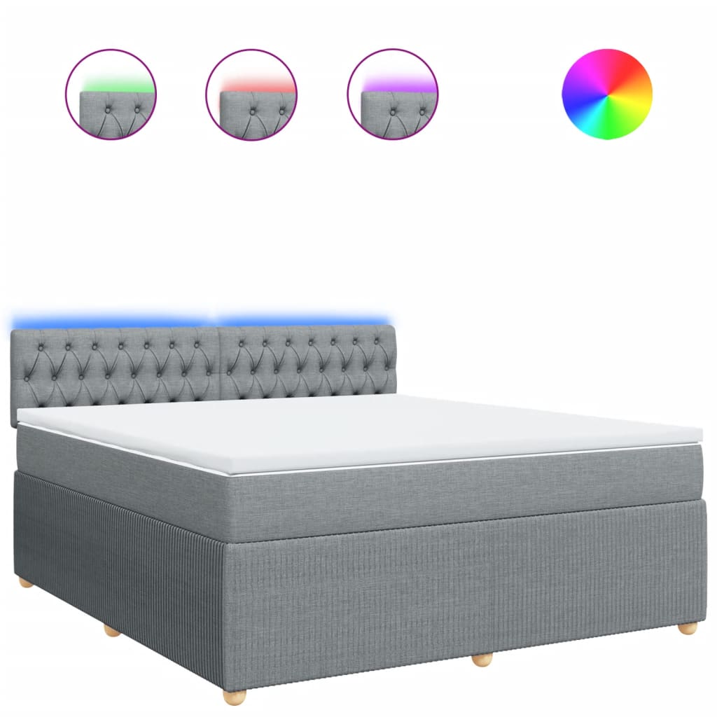 Pat continental, gri deschis, 180x200 cm, material textil GartenMobel Dekor