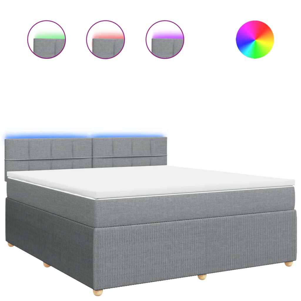 Pat continental, gri deschis, 180x200 cm, material textil GartenMobel Dekor