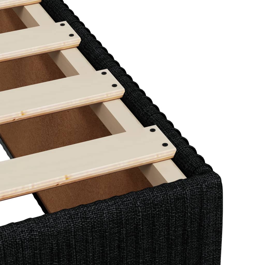 Pat box spring cu saltea, negru, 90x200 cm, textil GartenMobel Dekor