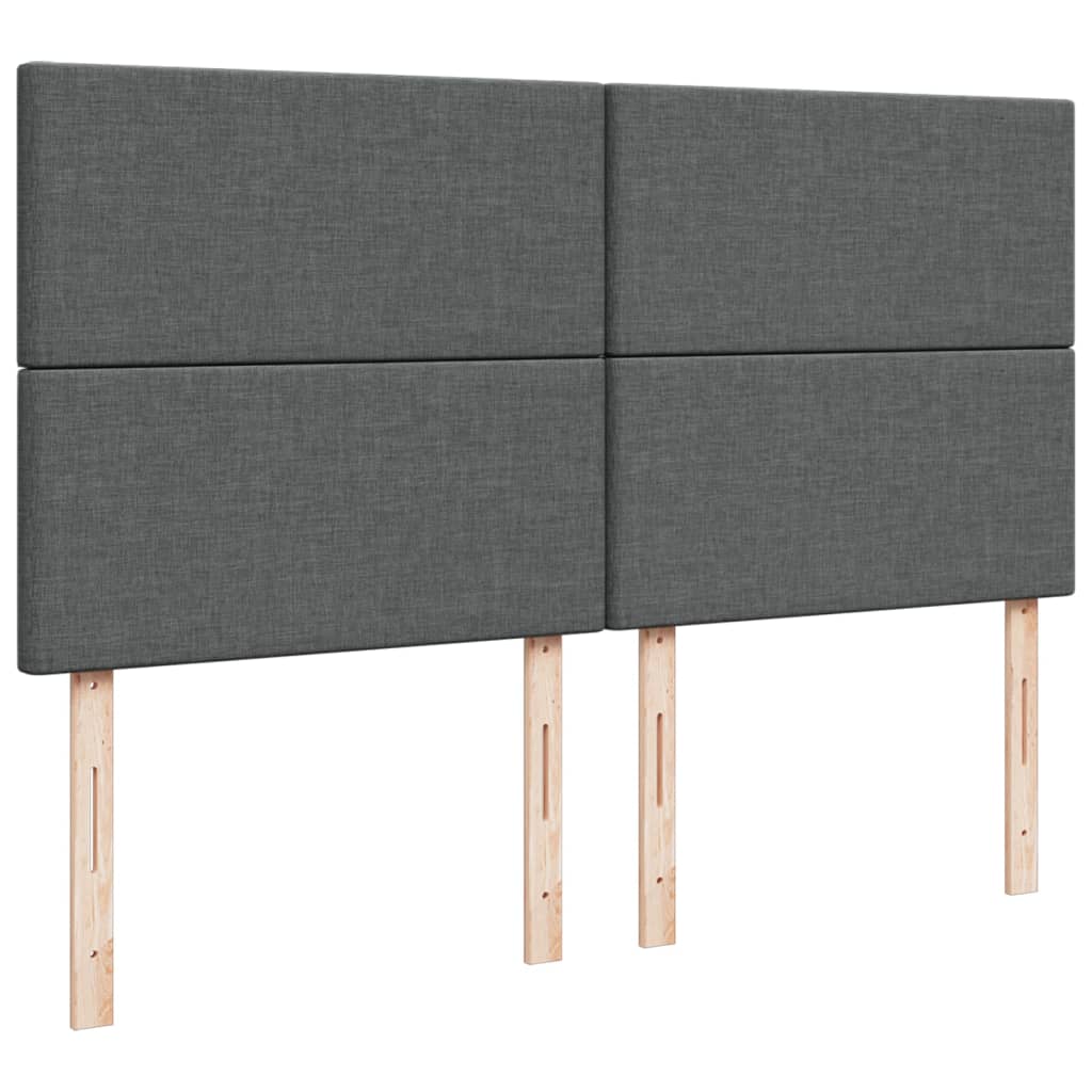 Pat box spring cu saltea, gri închis, 180x200 cm, textil GartenMobel Dekor