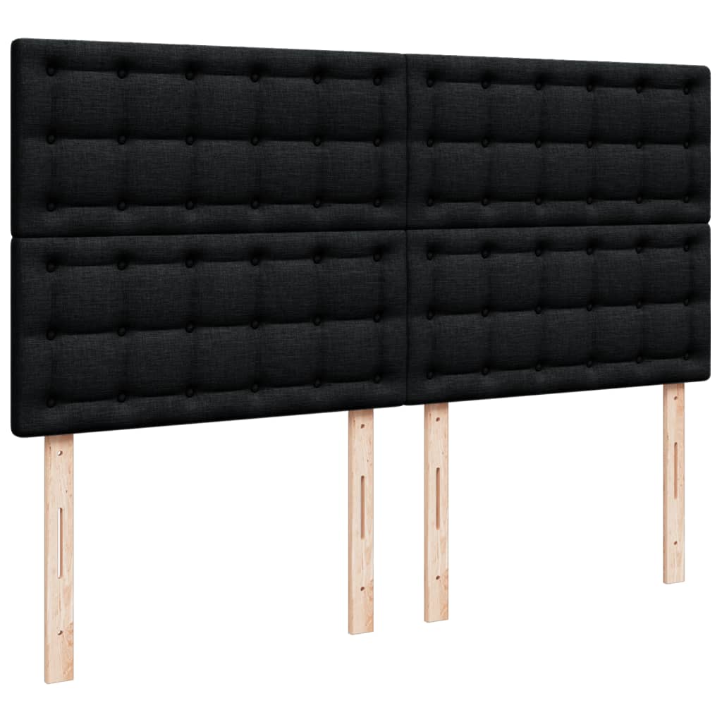 Pat box spring cu saltea, negru, 180x200 cm, catifea GartenMobel Dekor