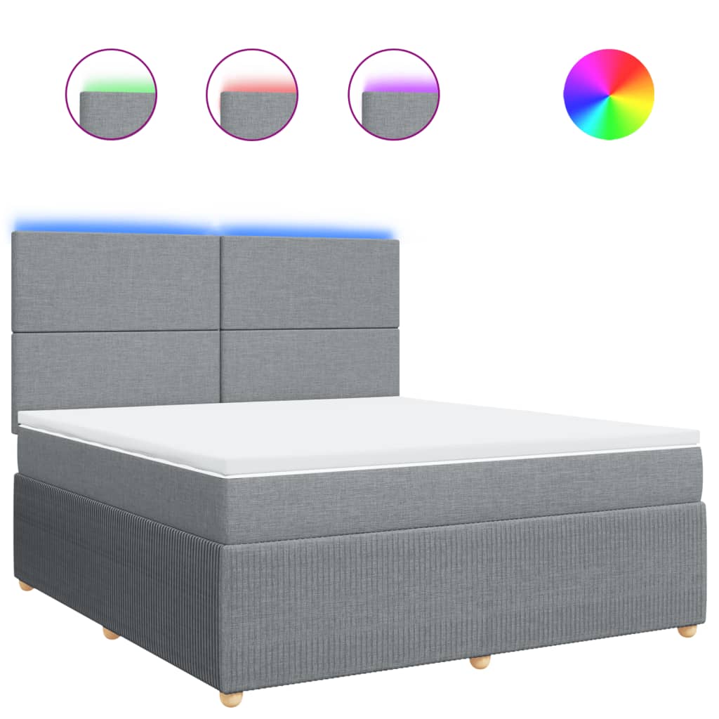 Pat continental, gri deschis, 180x200 cm, material textil GartenMobel Dekor