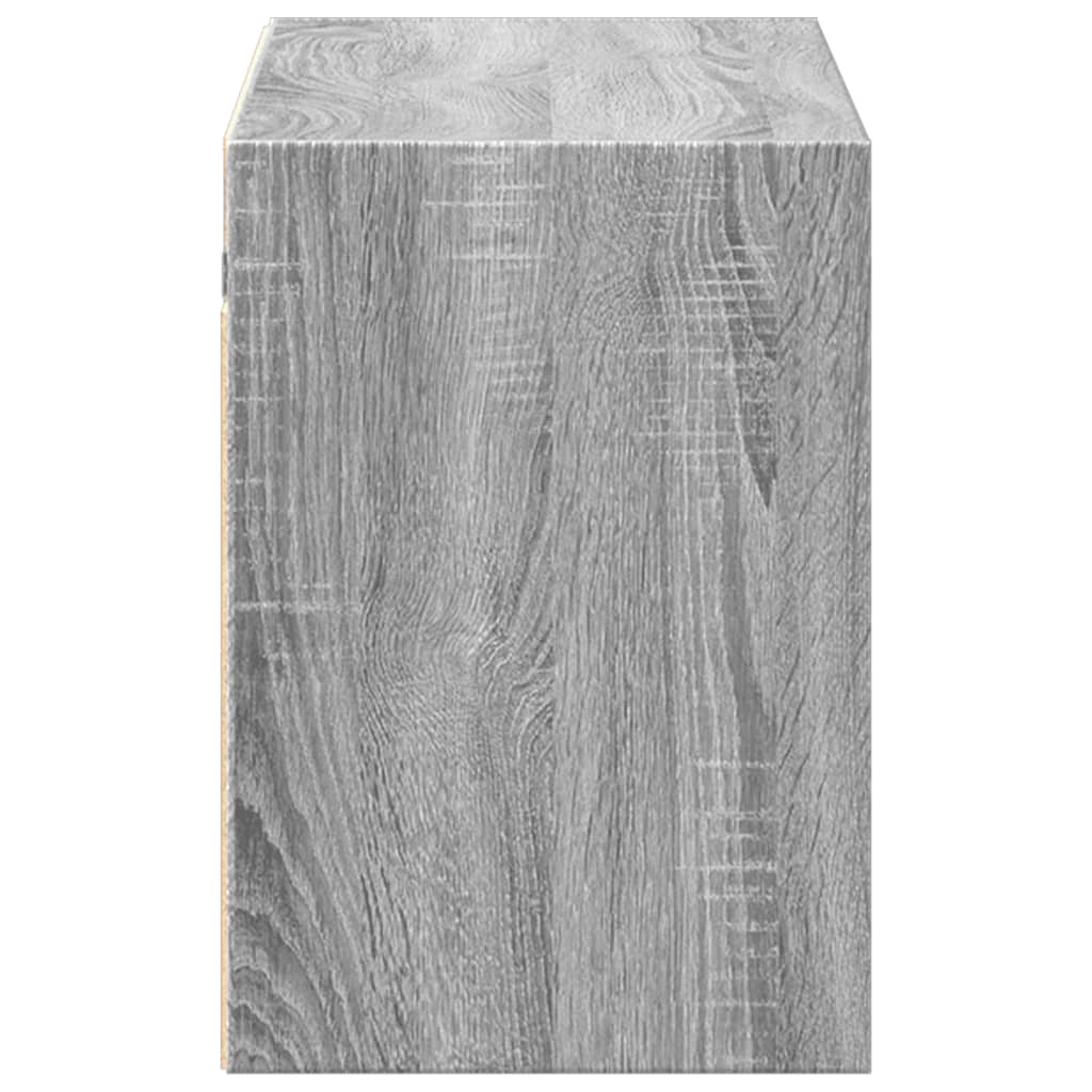 Comodă TV de perete cu lumini LED, gri sonoma, 100x31x45 cm GartenMobel Dekor