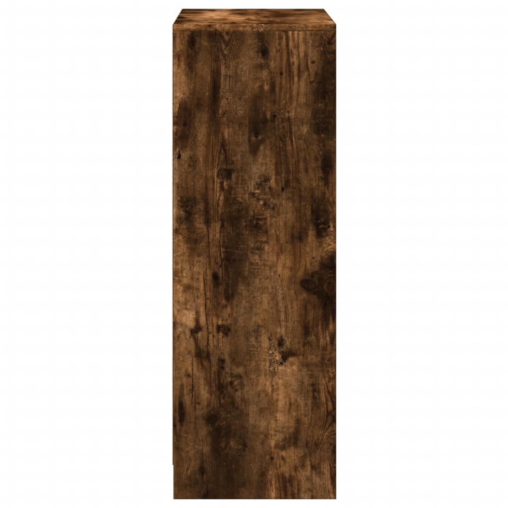 Dulap cu LED, stejar fumuriu, 72x34x100 cm, lemn prelucrat GartenMobel Dekor