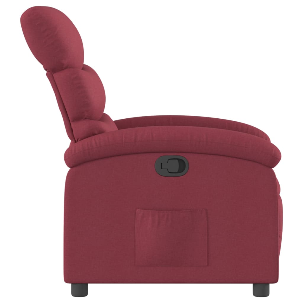 Fotoliu rabatabil, roșu vin, material textil GartenMobel Dekor