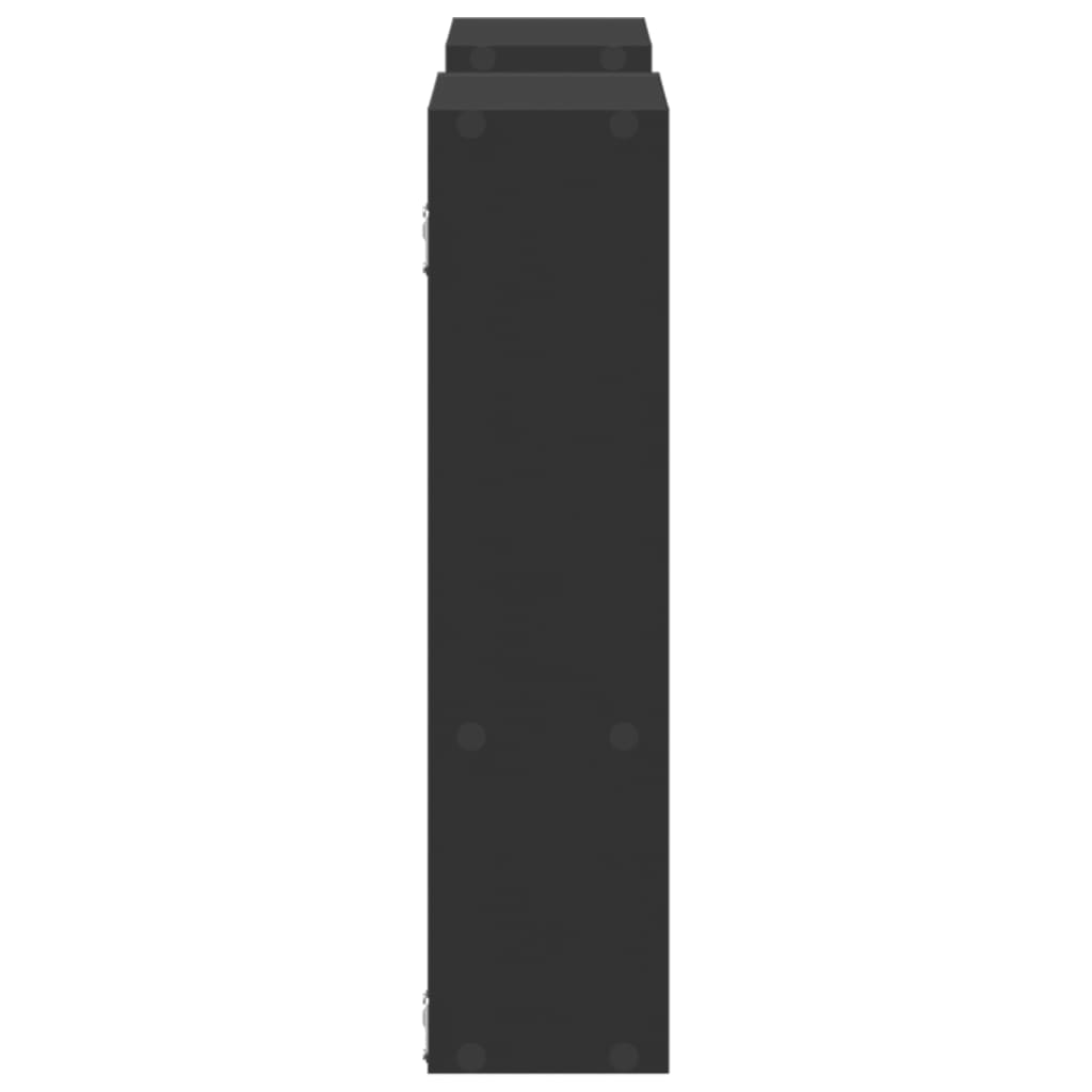 Raft de perete, negru, 99x15x60 cm, lemn prelucrat GartenMobel Dekor