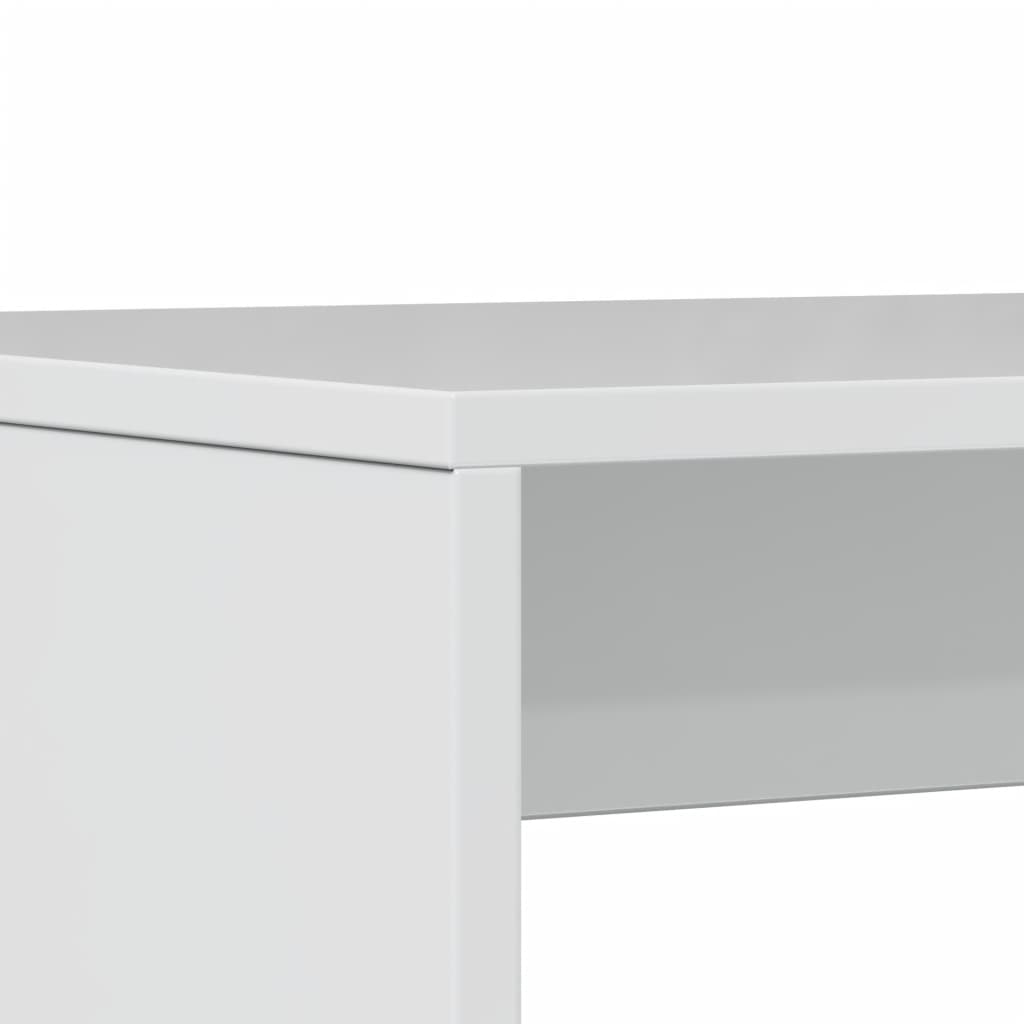 Set masă și bănci de bucătărie, 3 piese, alb, lemn prelucrat GartenMobel Dekor