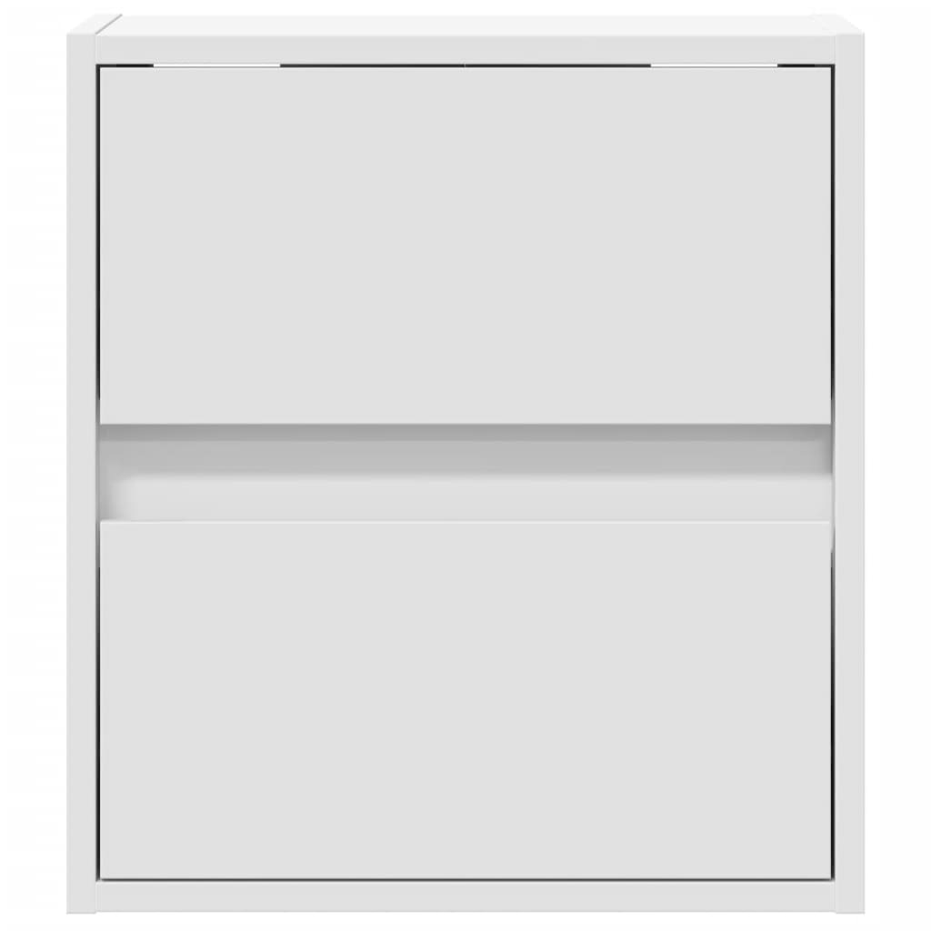 Comodă TV de perete cu lumini LED, alb, 41x31x45 cm GartenMobel Dekor