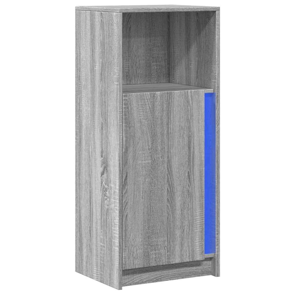 Dulap cu LED, gri sonoma, 42,5x34x100 cm, lemn prelucrat GartenMobel Dekor