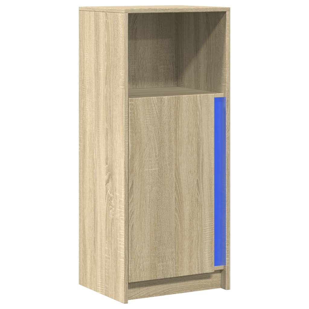 Dulap cu LED, stejar sonoma, 42,5x34x100 cm, lemn prelucrat GartenMobel Dekor