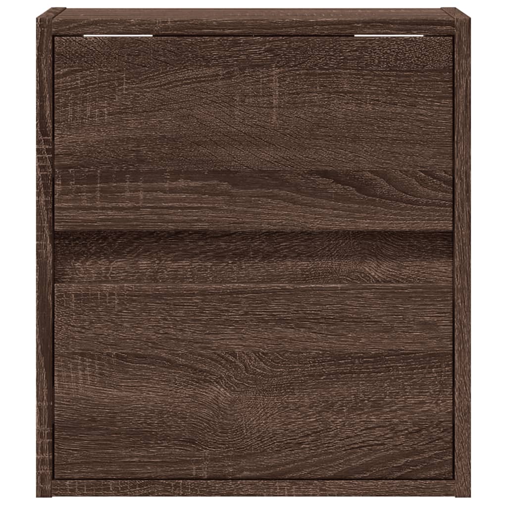 Comodă TV de perete cu lumini LED, stejar maro, 41x31x45 cm GartenMobel Dekor