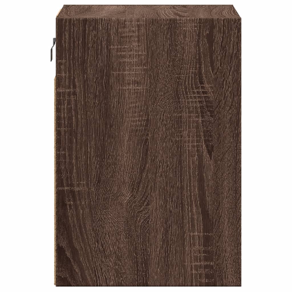 Comodă TV de perete cu lumini LED, stejar maro, 41x31x45 cm GartenMobel Dekor