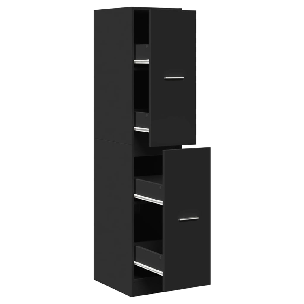 Dulap de farmacie, negru, 30x41x144,5 cm, lemn prelucrat GartenMobel Dekor