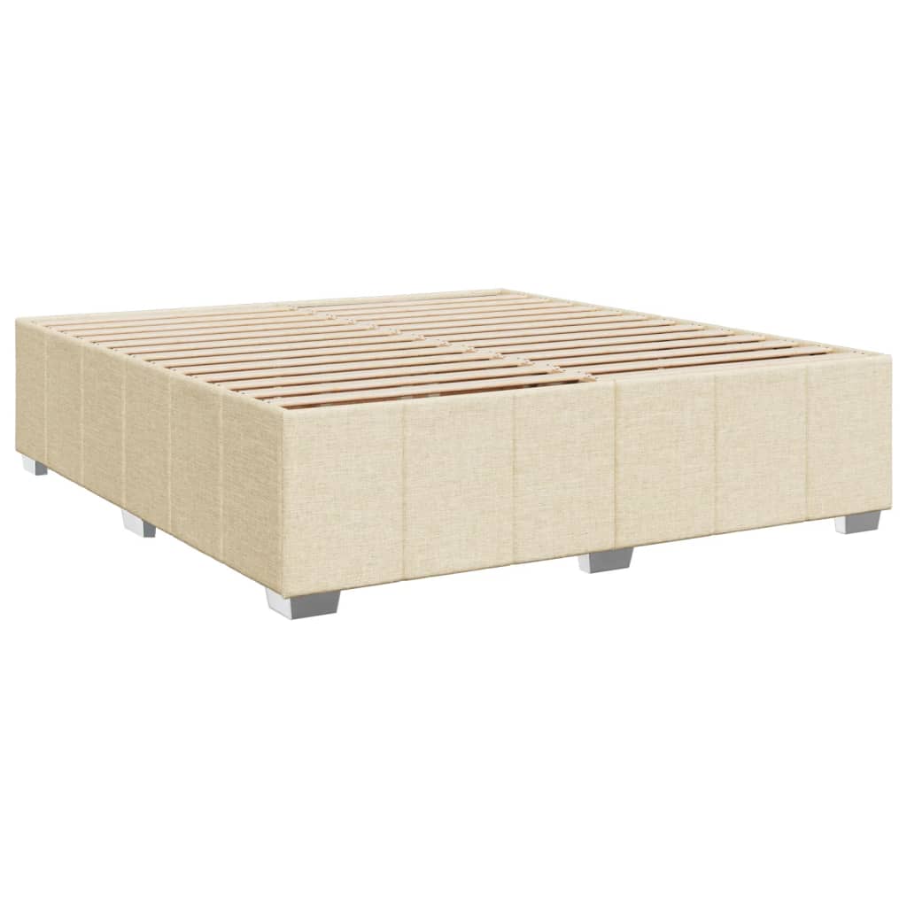Pat continental cu saltea, crem, 180x200 cm, textil GartenMobel Dekor