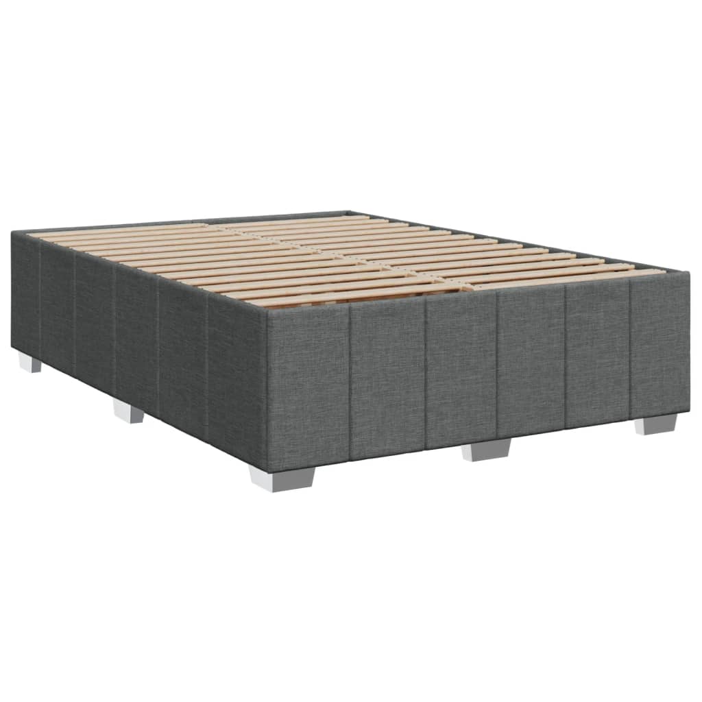 Pat continental cu saltea, gri închis, 160x200 cm, țesătură GartenMobel Dekor