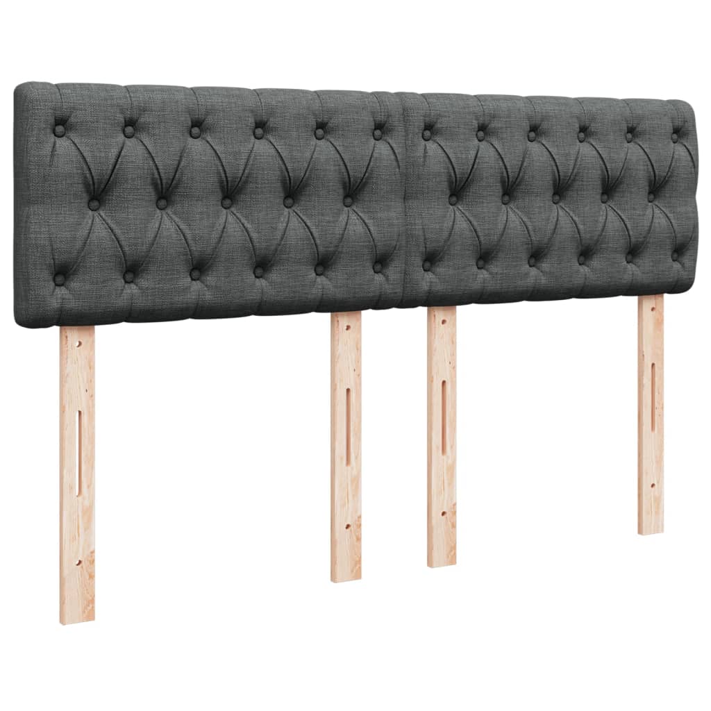 Pat continental cu saltea, gri închis, 160x200 cm, țesătură GartenMobel Dekor