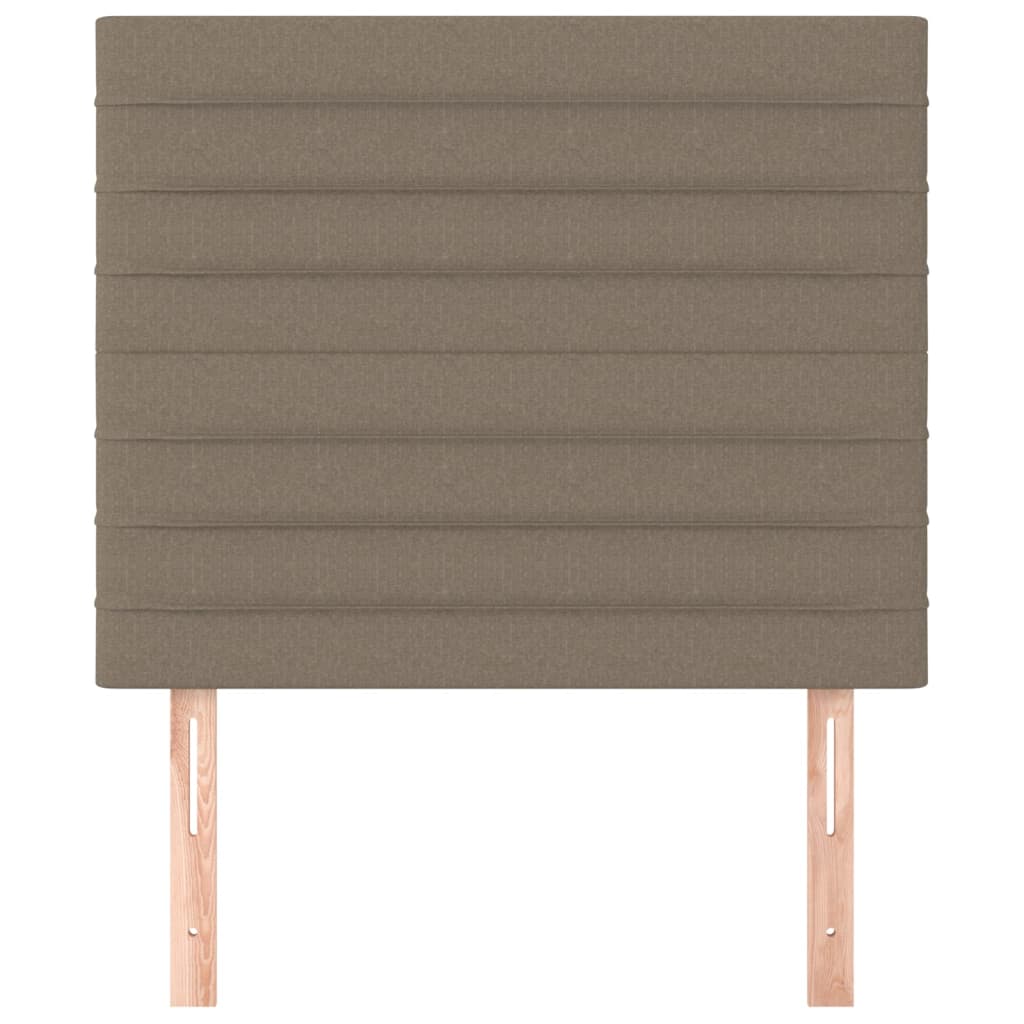 Tăblii de pat, 2 buc, gri taupe, 80x5x78/88 cm, textil GartenMobel Dekor