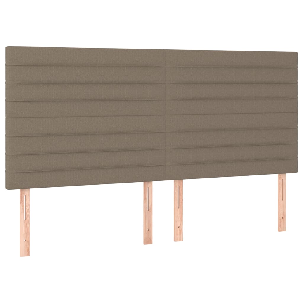 Tăblii de pat, 4 buc, gri taupe, 80x5x78/88 cm, textil GartenMobel Dekor