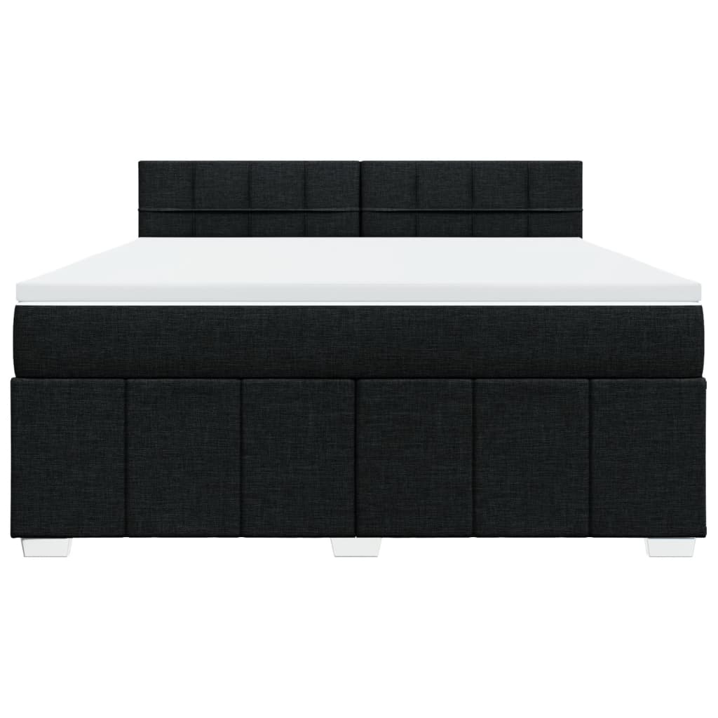 Pat box spring cu saltea, negru, 180x200 cm, catifea GartenMobel Dekor