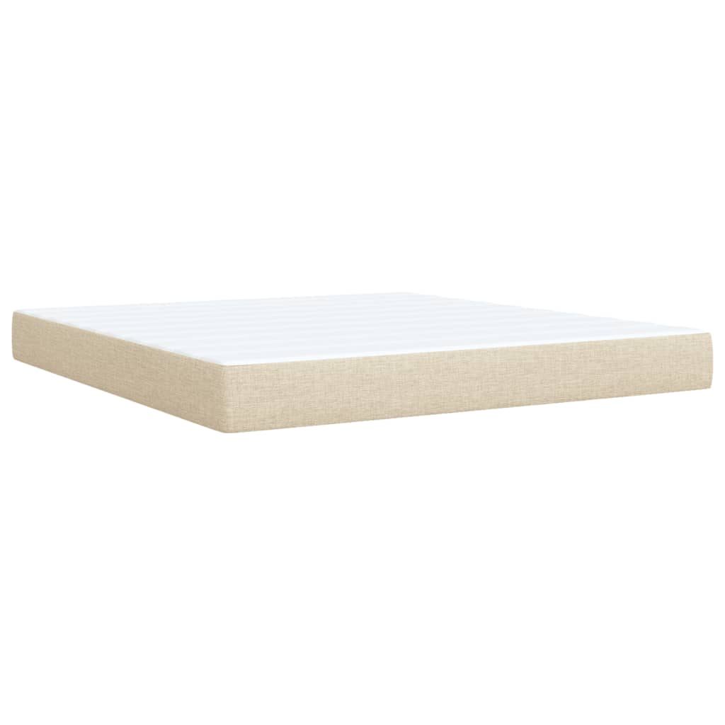 Pat continental cu saltea, crem, 180x200 cm, textil GartenMobel Dekor