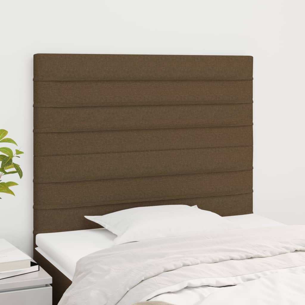 Tăblii de pat, 2 buc, maro închis, 100x5x78/88 cm, textil GartenMobel Dekor