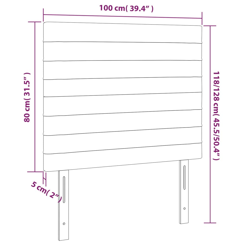 Tăblii de pat, 2 buc, maro închis, 100x5x78/88 cm, textil GartenMobel Dekor