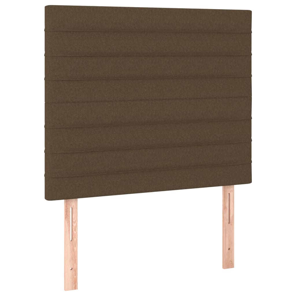 Tăblii de pat, 2 buc, maro închis, 100x5x78/88 cm, textil GartenMobel Dekor