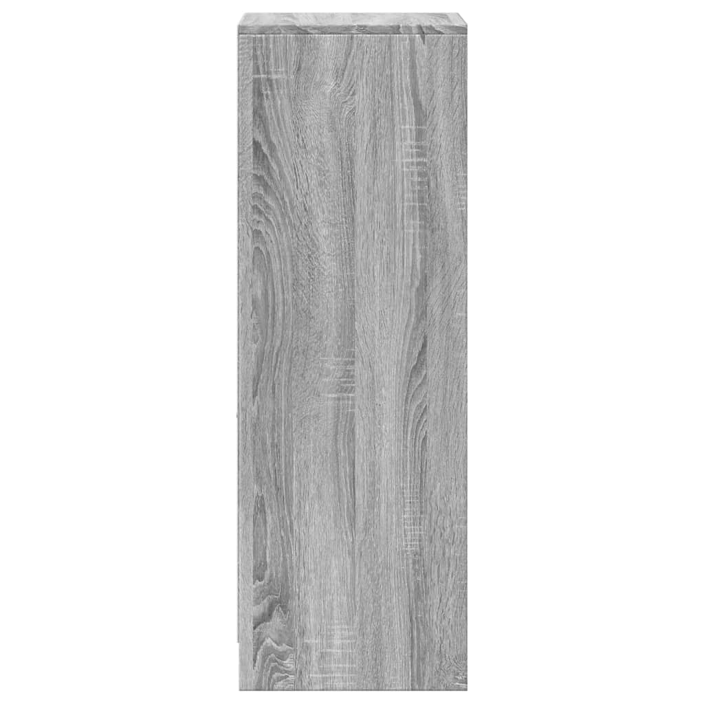 Dulap cu LED, gri sonoma, 38x34x100 cm, lemn prelucrat GartenMobel Dekor