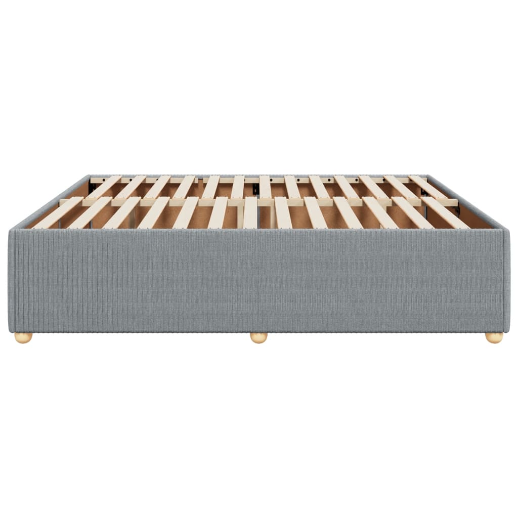 Cadru de pat fără saltea, gri deschis, 200x200 cm, textil GartenMobel Dekor