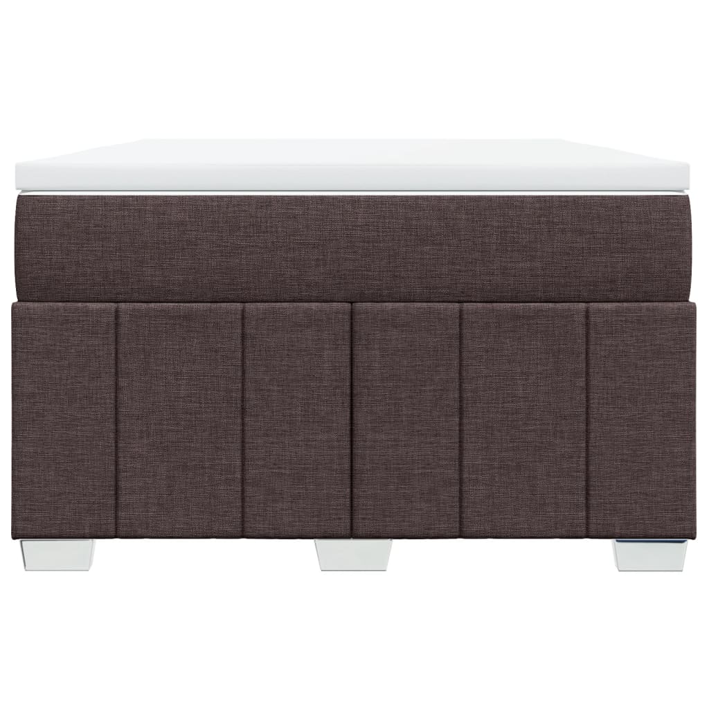 Pat box spring cu saltea, maro închis, 120x200 cm, textil GartenMobel Dekor