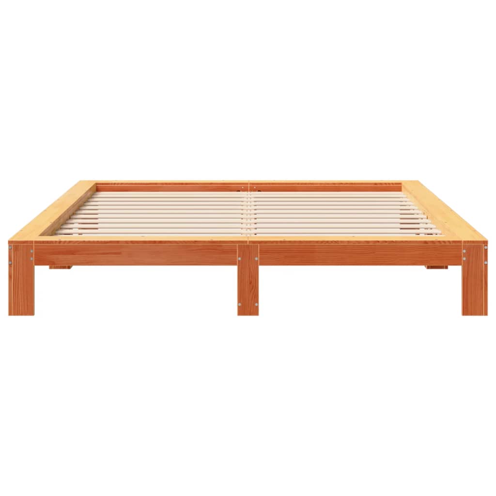 Cadru de pat fără saltea, maro ceruit 180x200 cm lemn masiv pin GartenMobel Dekor