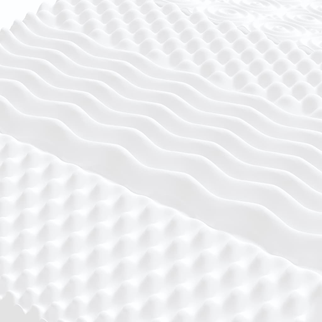 Pat zi cu extensie și saltele alb 90x190 cm lemn masiv pin GartenMobel Dekor