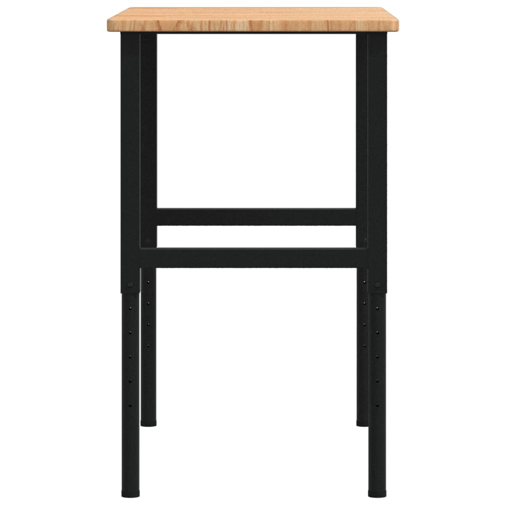 Banc lucru maro 100x60x(71,5-98)cm lemn masiv stejar dreptunghi GartenMobel Dekor