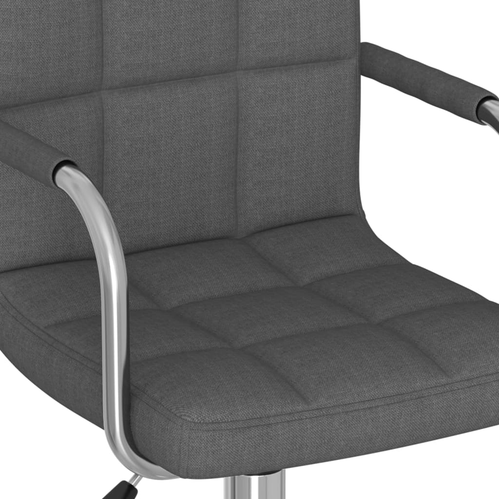 Scaun de birou pivotant, gri închis, material textil GartenMobel Dekor