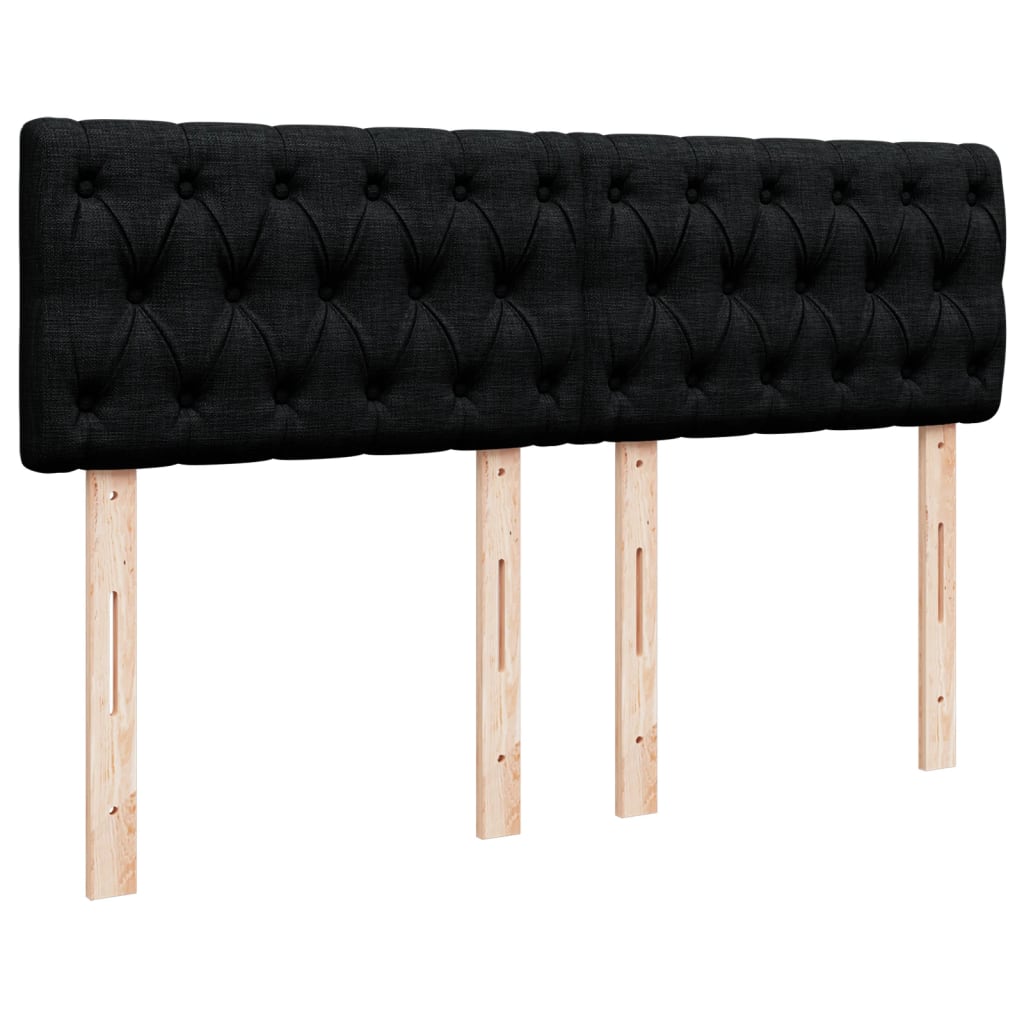 Pat box spring cu saltea, negru, 140x200 cm, textil GartenMobel Dekor