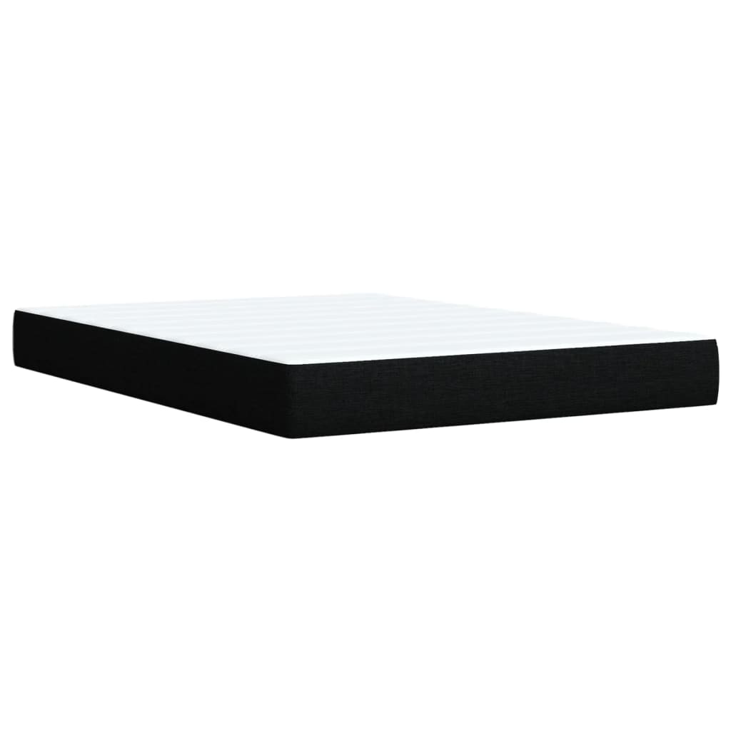 Pat box spring cu saltea, negru, 140x200 cm, textil GartenMobel Dekor