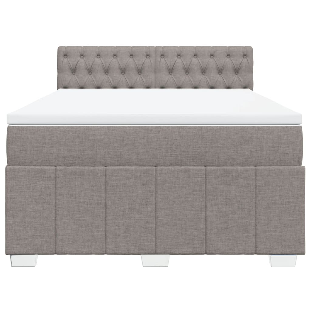 Pat continental cu saltea gri taupe 140x200 cm material textil GartenMobel Dekor