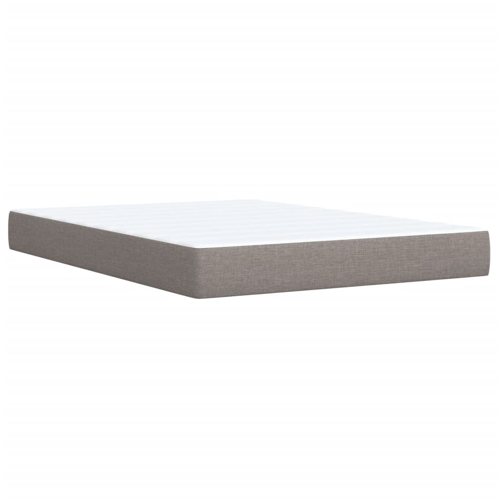 Pat continental cu saltea gri taupe 140x200 cm material textil GartenMobel Dekor
