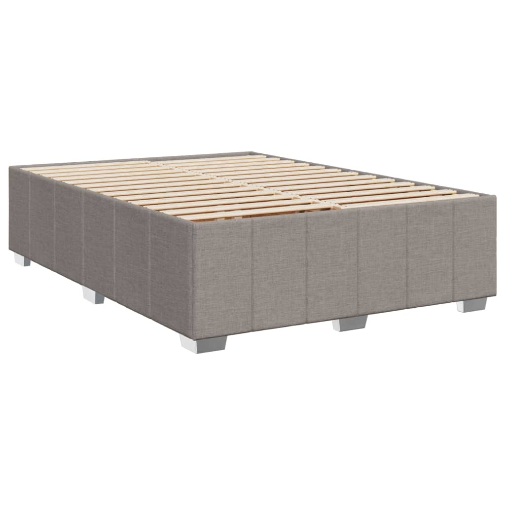Pat continental cu saltea gri taupe 140x200 cm material textil GartenMobel Dekor