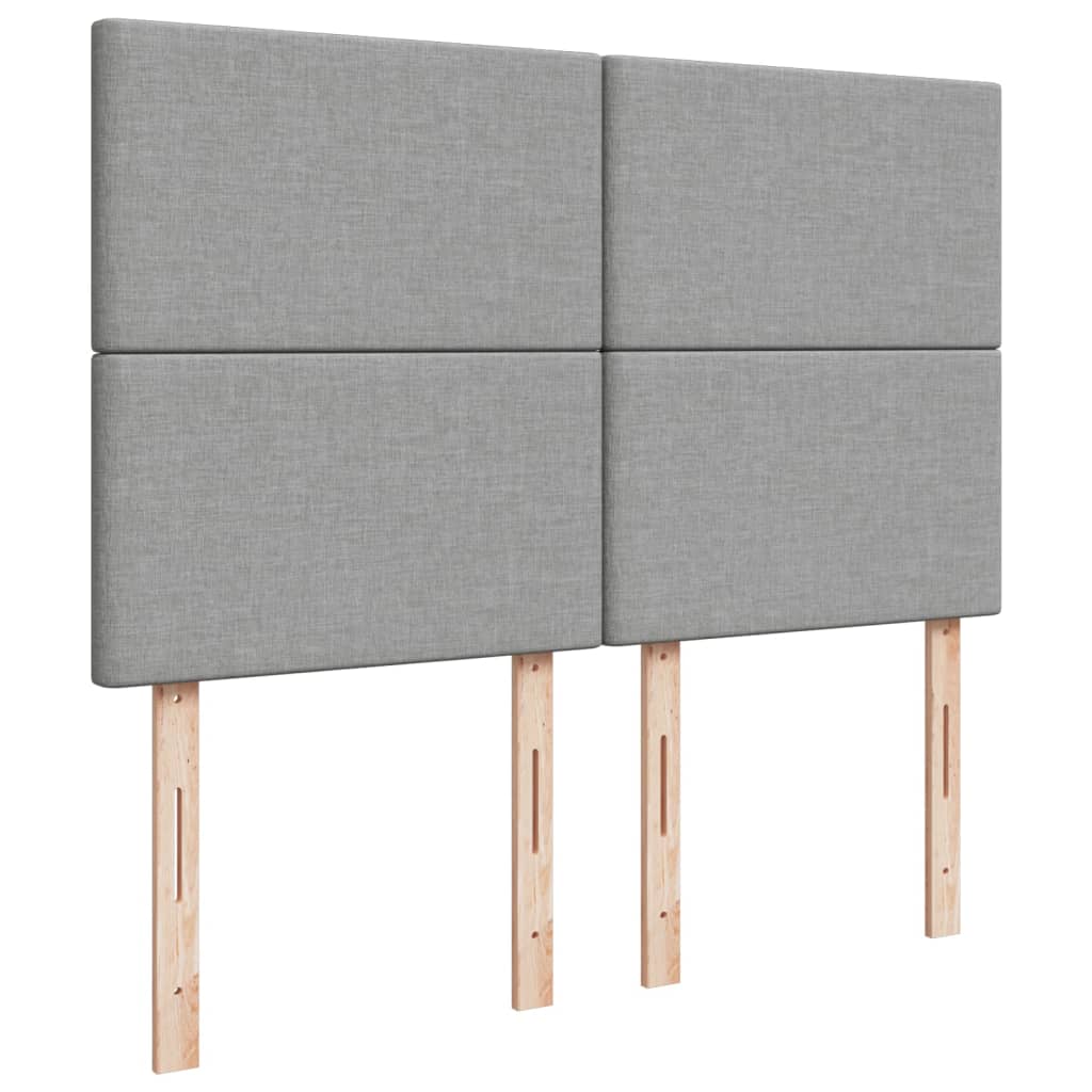 Pat box spring cu saltea, gri deschis, 140x190 cm, textil GartenMobel Dekor