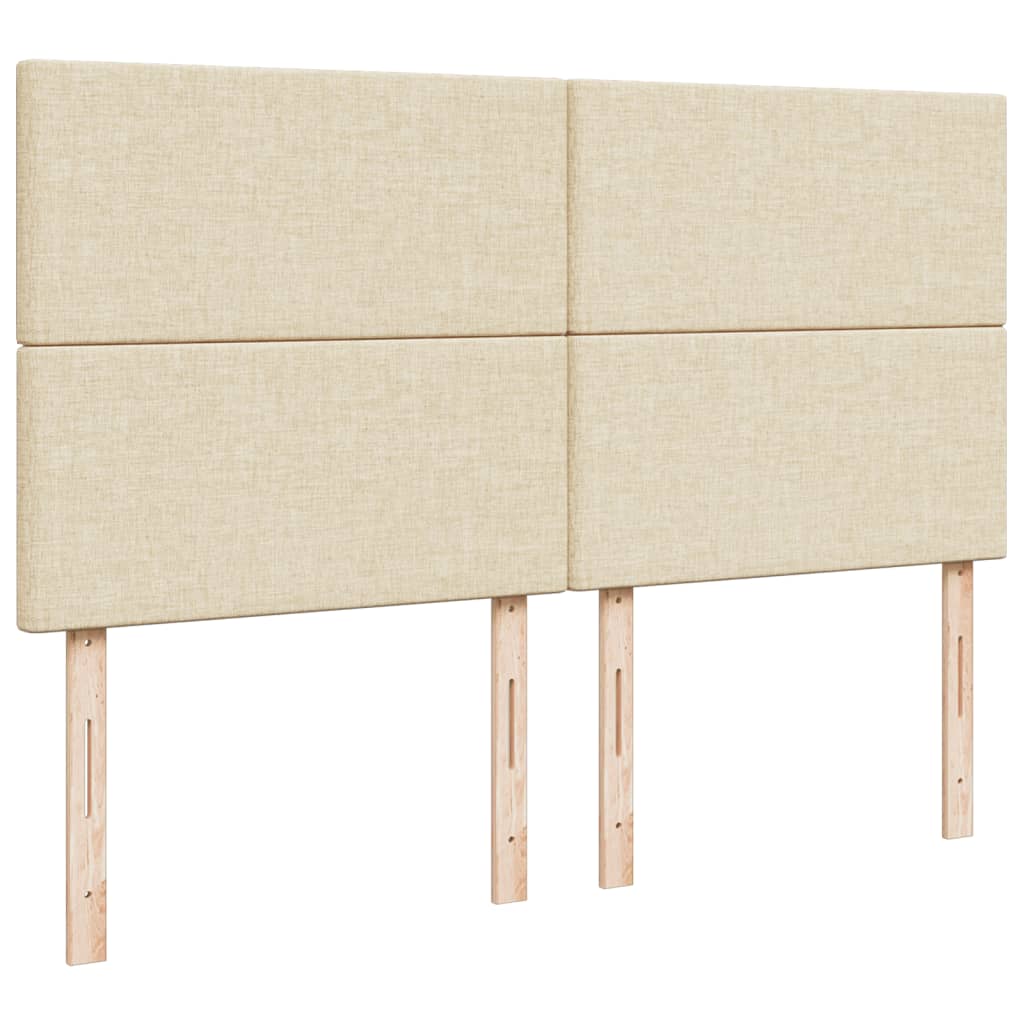 Pat box spring cu saltea, crem, 200x200 cm, textil GartenMobel Dekor