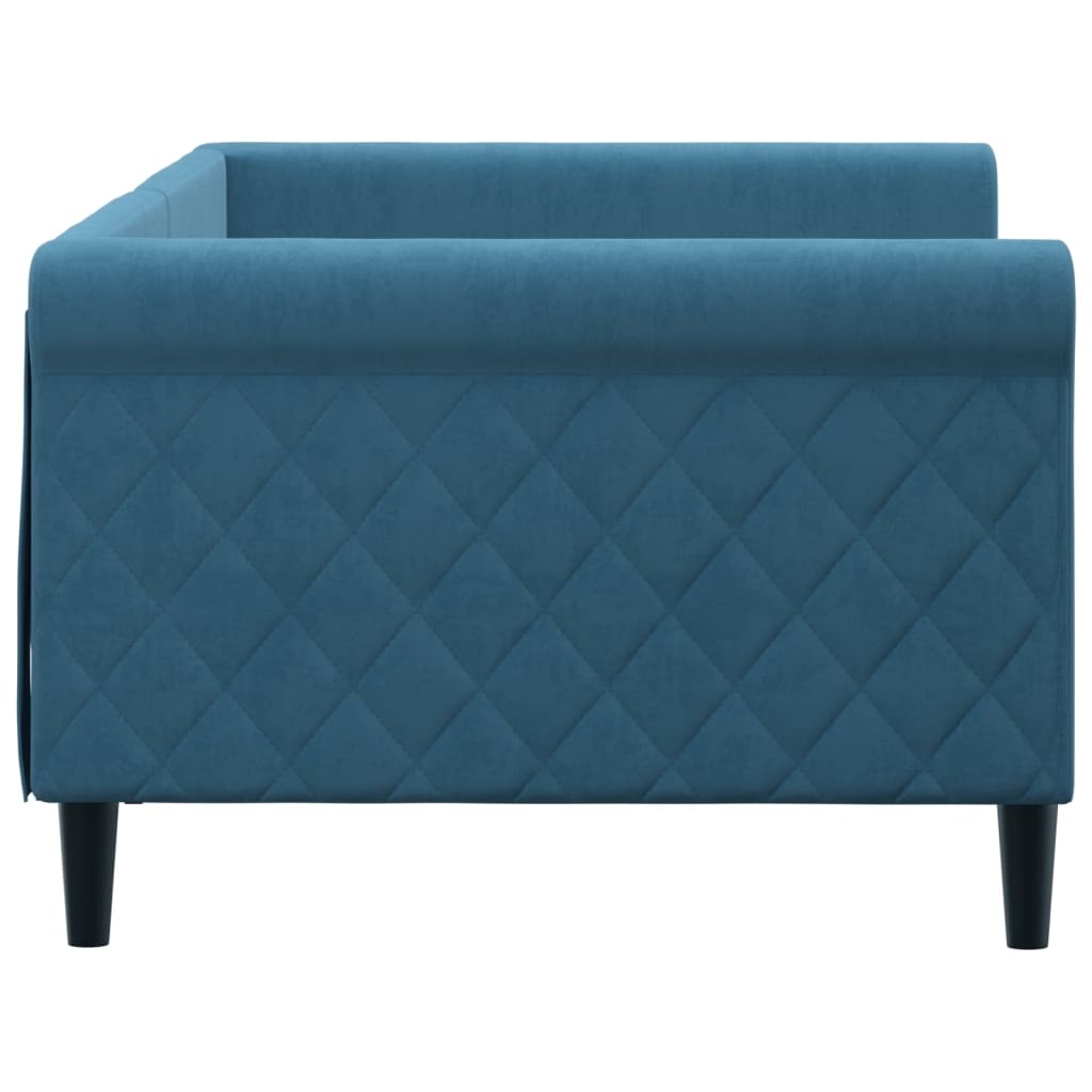 Pat de zi, albastru, 90x200 cm, catifea GartenMobel Dekor