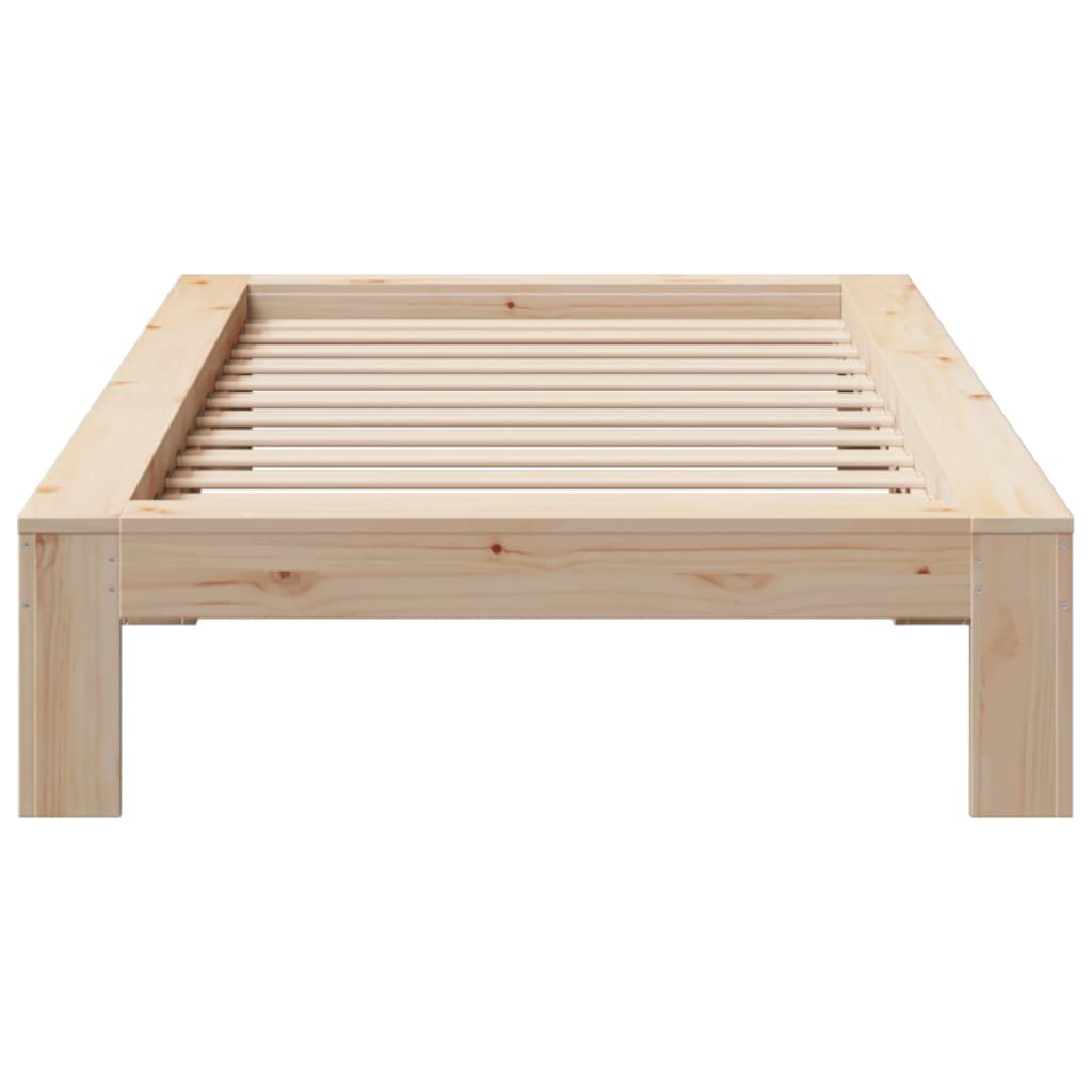 Cadru de pat fără saltea, 75x190 cm, lemn masiv de pin GartenMobel Dekor