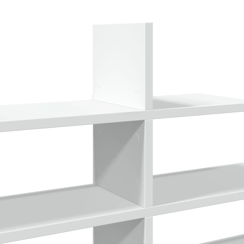 Raft de perete, alb, 124,5x18x60,5 cm, lemn prelucrat GartenMobel Dekor