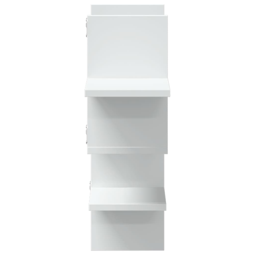 Raft de perete, alb, 124,5x18x60,5 cm, lemn prelucrat GartenMobel Dekor