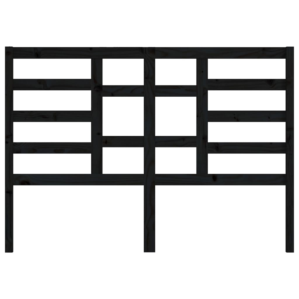 Tăblie de pat, negru, 166x4x104 cm, lemn masiv de pin GartenMobel Dekor