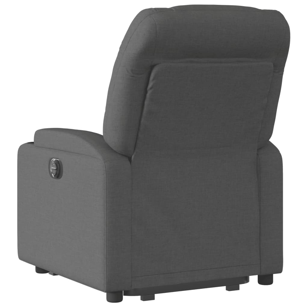 Fotoliu electric rabatabil cu ridicare, gri închis, textil GartenMobel Dekor