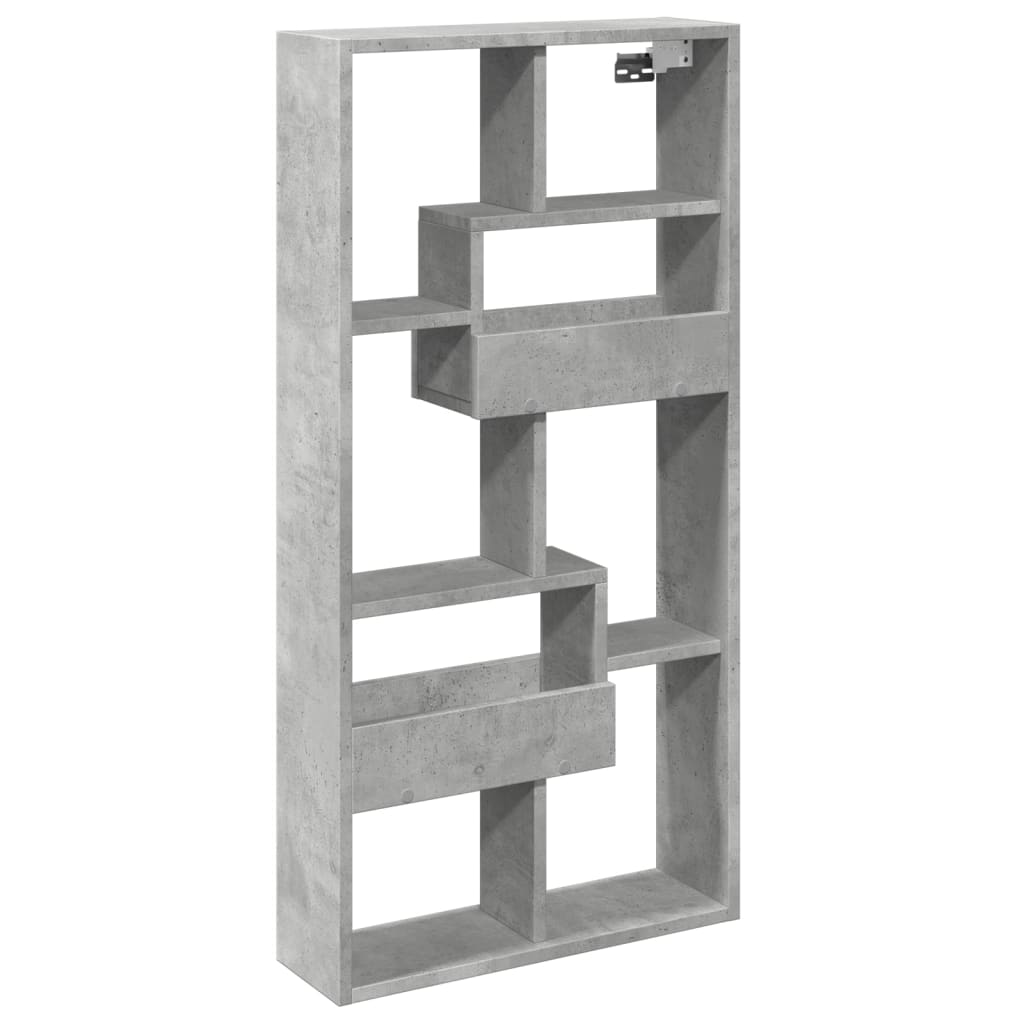 Dulap de perete, gri beton, 50x15x100 cm, lemn prelucrat GartenMobel Dekor