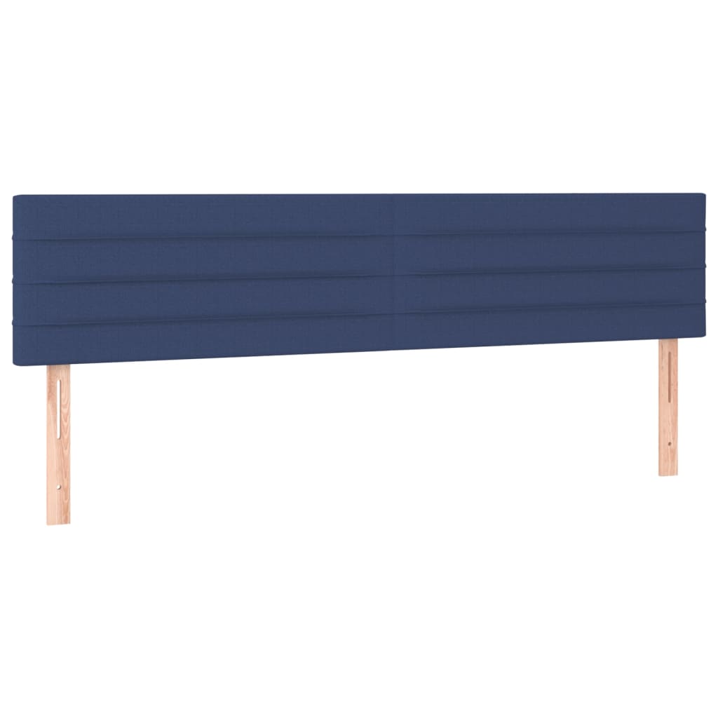 Pat box spring cu saltea, albastru, 120x190 cm, material textil GartenMobel Dekor