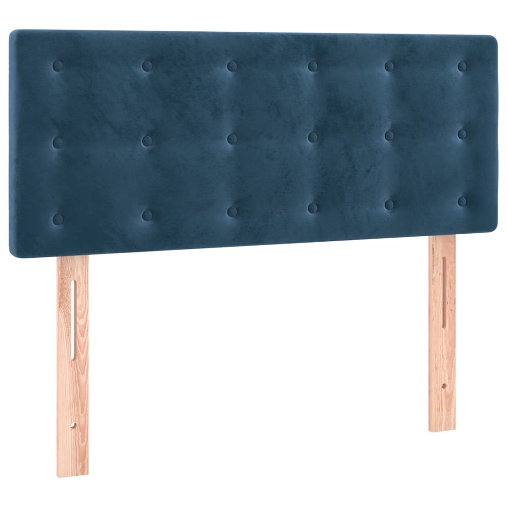 Pat box spring cu saltea, albastru închis, 120x190 cm, catifea GartenMobel Dekor